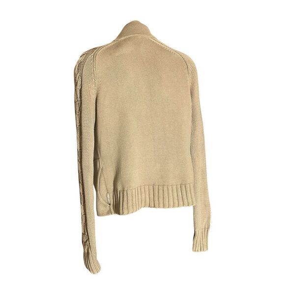 A/X Armani Exchange Tan Full Zip Mock Neck Long Sleeve Sweater Sz S - Picture 5 of 8